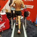 Jacob Puzey setting the 80km treadmill record